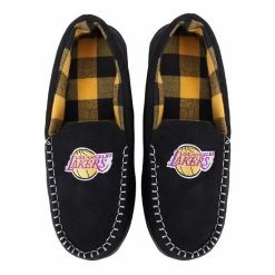 Cheap 🎁 Unbranded Men's FOCO Los Angeles Lakers Team Logo Flannel Moccasin Slippers 😉