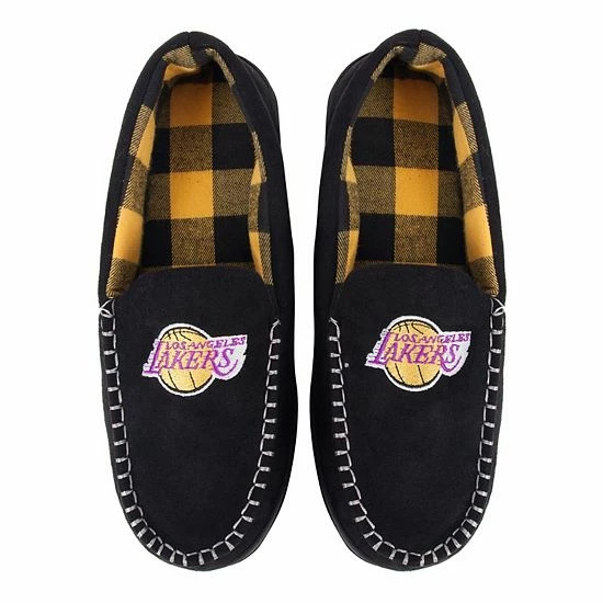Cheap 🎁 Unbranded Men's FOCO Los Angeles Lakers Team Logo Flannel Moccasin Slippers 😉 - Image 2