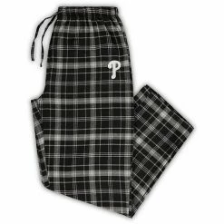 Wholesale 🛒 Unbranded Men's Concepts Sport Black/Gray Philadelphia Phillies Big & Tall Team Flannel Pants 😍