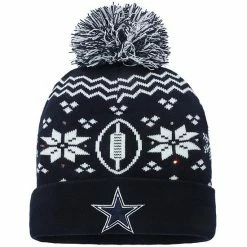 Best reviews of ⭐ Unbranded Men's Navy Dallas Cowboys Greuber Cuffed Knit Hat With Pom 💯