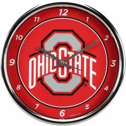 Flash Sale ❤️ Unbranded WinCraft Ohio State Buckeyes Chrome Wall Clock ⭐