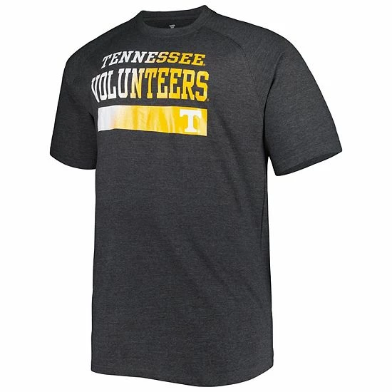 Hot Sale โจ Unbranded Men's Charcoal Tennessee Volunteers Big & Tall Raglan T-Shirt ๐ - Image 3