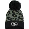 Cheapest ❤️ Unbranded 👩 Women's '47 Green/Black San Francisco 49ers Bagheera Cuffed Knit Hat With Pom 🛒