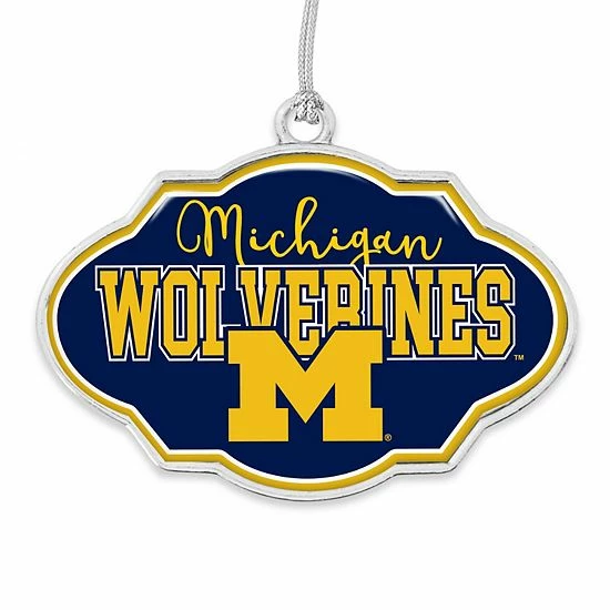 Brand new โ๏ธ Unbranded Michigan Wolverines Frame Holiday Ornament ๐