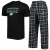 Flash Sale 👏 Unbranded Men's Concepts Sport Black/Gray Dallas Stars Badge T-Shirt & Pants Sleep Set 👏