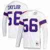 Outlet 😉 Unbranded Men's Mitchell & Ness Lawrence Taylor White New York Giants Retired Player Name & Number Long Sleeve Top ⭐