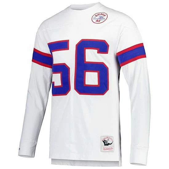 Outlet ๐ Unbranded Men's Mitchell & Ness Lawrence Taylor White New York Giants Retired Player Name & Number Long Sleeve Top โญ - Image 3