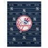 Wholesale 🔔 Unbranded New York Yankees 60'' X 80'' Logo Stripe Flannel Fleece Blanket 🎉