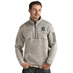 Top 10 💯 Unbranded Men's Detroit Tigers 1/4 Zip Pullover Sweater 🔔