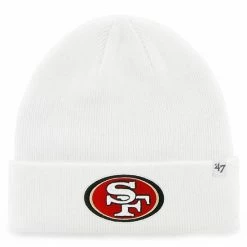 Deals ✨ Unbranded Men's '47 White San Francisco 49ers Secondary Basic Cuffed Knit Hat 💯