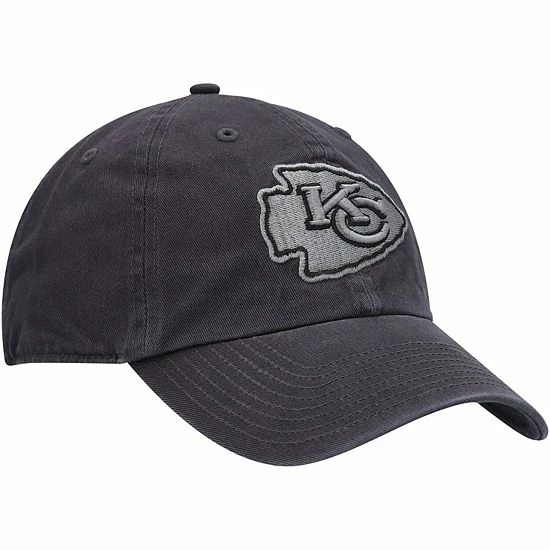 Wholesale 🌟 Unbranded Men's '47 Charcoal Kansas City Chiefs Clean Up Tonal Adjustable Hat ✨ - Image 4