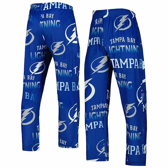 Cheapest ๐งจ Unbranded Men's Concepts Sport Blue Tampa Bay Lightning Windfall Allover Microfleece Pajama Pants ๐