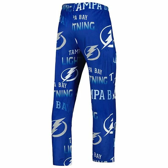 Cheapest ๐งจ Unbranded Men's Concepts Sport Blue Tampa Bay Lightning Windfall Allover Microfleece Pajama Pants ๐ - Image 4