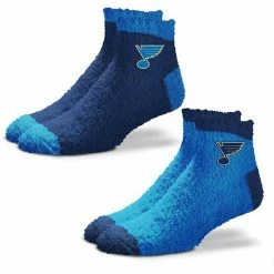 Flash Sale 🎁 Unbranded 👩 Women's For Bare Feet St. Louis Blues 2-Pack Team Sleep Soft 🧦 Socks 🔥
