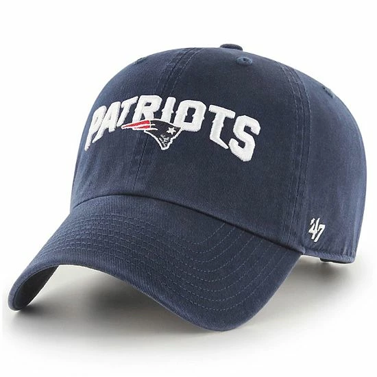 Hot Sale ๐ Unbranded Men's '47 Navy New England Patriots Script Clean Up Adjustable Hat ๐