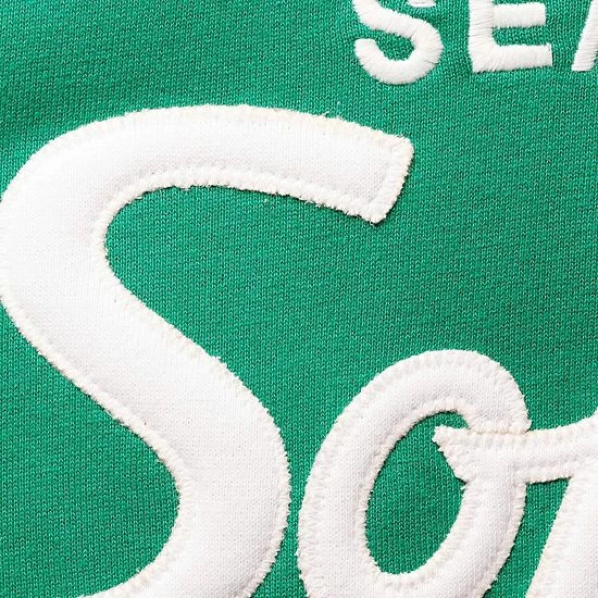 Promo 🤩 Unbranded Men's Mitchell & Ness Gold/Green Seattle Supersonics Hardwood Classics Head Coach Color Block Logo Pullover Hoodie 👍 - Image 4