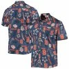 Deals 🎉 Unbranded Men's Wes & Willy Navy Syracuse Orange Vintage Floral Button-Up 👕 Shirt 🛒