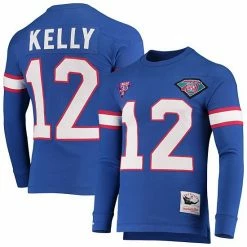 Best reviews of 👏 Unbranded Men's Mitchell & Ness Jim Kelly Royal Buffalo Bills 1994 Retired Player Name & Number Long Sleeve T-Shirt ✔️