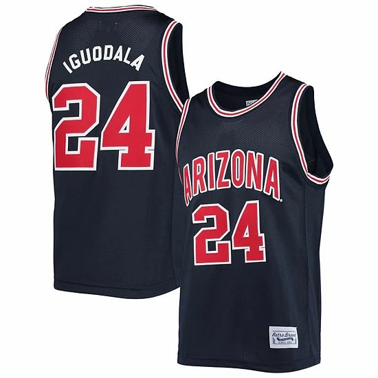 Promo โจ Unbranded Men's Original Retro Brand Andre Iguodala Navy Arizona Wildcats Alumni Commemorative Classic ๐ Basketball Jersey โญ