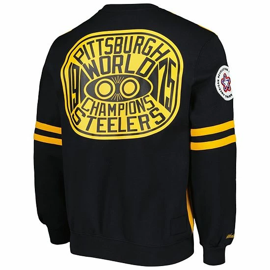 Cheap 🤩 Unbranded Men's Mitchell & Ness Gold Pittsburgh Steelers All Over 2.0 Pullover Sweatshirt 🤩 - Image 4