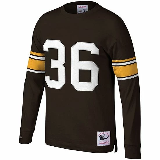 Coupon ✔️ Unbranded Men's Mitchell & Ness Jerome Bettis Black Pittsburgh Steelers Throwback Retired Player Name & Number Long Sleeve Top ✨ - Image 3