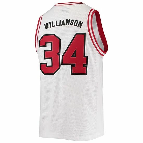 Deals โค๏ธ Unbranded Men's Original Retro Brand Corliss Williamson White Arkansas Razorbacks Alumni Commemorative Classic ๐ Basketball Jersey โญ - Image 4