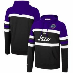 Best deal 😀 Unbranded Men's Mitchell & Ness Purple/Black Utah Jazz Head Coach Pullover Hoodie ⭐