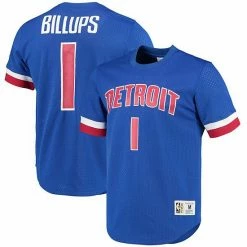 Best deal ❤️ Unbranded Men's Mitchell & Ness Chauncey Billups Blue Detroit Pistons 2003 Mesh Name & Number T-Shirt 🎁