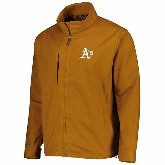 Promo ๐ Unbranded Men's Dunbrooke Tan Oakland Athletics Journey Tri-Blend Full-Zip Jacket ๐ฏ - Image 3