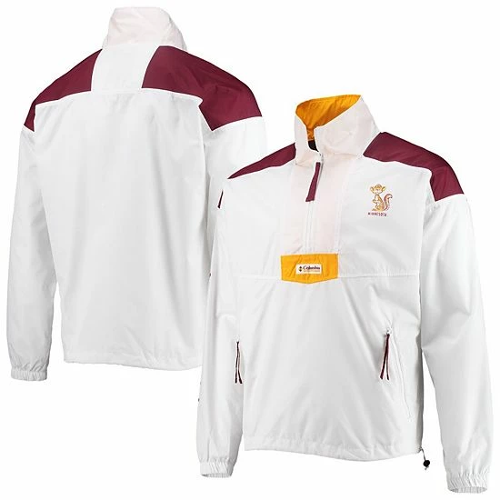 Outlet 🌟 Unbranded Men's Columbia White Minnesota Golden Gophers Santa Ana Anorak Quarter-Zip Jacket 🛒