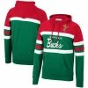 Cheapest 💯 Unbranded Men's Mitchell & Ness Red/Green Milwaukee Bucks Head Coach Pullover Hoodie 🔔