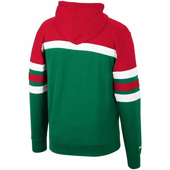 Cheapest ๐ฏ Unbranded Men's Mitchell & Ness Red/Green Milwaukee Bucks Head Coach Pullover Hoodie ๐ - Image 3