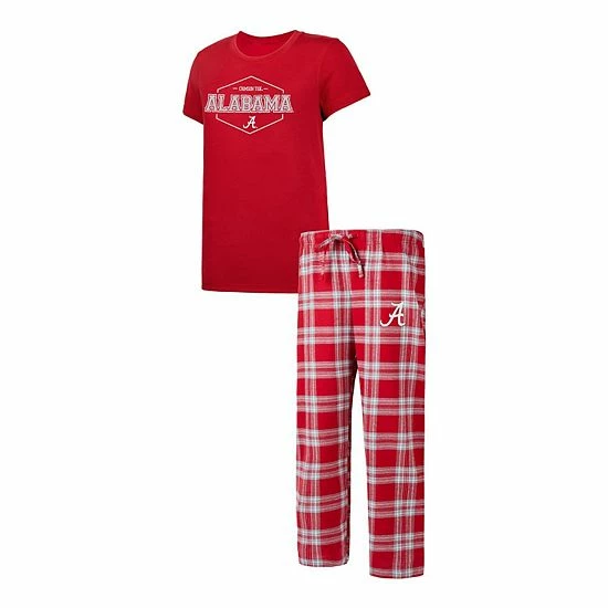Deals โ Unbranded ๐ฉ Women's Concepts Sport Crimson/Gray Alabama Crimson Tide Badge T-Shirt & Flannel Pants Sleep Set ๐ฅฐ