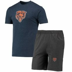 Budget 🌟 Unbranded Men's Concepts Sport Charcoal/Navy Chicago Bears Meter T-Shirt & Shorts Sleep Set 🎁