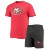 Flash Sale 🧨 Unbranded Men's Concepts Sport Scarlet/Charcoal San Francisco 49ers Meter T-Shirt & Shorts Sleep Set 😀