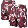 New 🛒 Unbranded Men's Wes & Willy Maroon Texas A&M Aggies Floral Volley Logo Swim Trunks 🔔