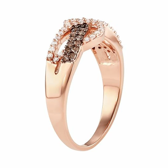Cheapest ๐ Unbranded 10k Rose Gold 1/3 Carat T.W. White & Brown Diamond Ring ๐ - Image 2
