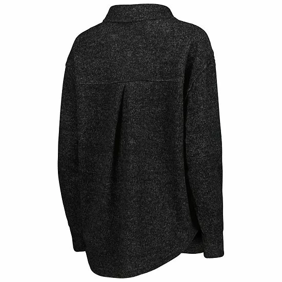 Best deal 🎉 Unbranded 👩 Women's Gameday Couture Black Wisconsin Badgers Switch It Up Tri-Blend Button-Up Shacket 💯 - Image 4