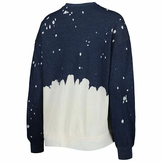 Flash Sale ๐ Unbranded ๐ฉ Women's Gameday Couture Navy Michigan Wolverines Twice As Nice Faded Dip-Dye Pullover Sweatshirt โจ - Image 4