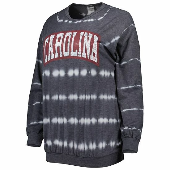 New 😉 Unbranded 👩 Women's Gameday Couture Gray South Carolina Gamecocks All About Stripes Tri-Blend Long Sleeve T-Shirt & Shorts Set 👍 - Image 3