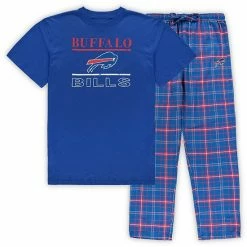 Best Sale 💯 Unbranded Men's Concepts Sport Royal Buffalo Bills Big & Tall Lodge T-Shirt And Pants Sleep Set 👏