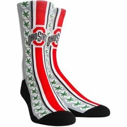 Best deal 🛒 Unbranded Men's Rock Em 🧦 Socks Gray Ohio State Buckeyes Helmets Localized Graphics Crew 🧦 Socks 🧨