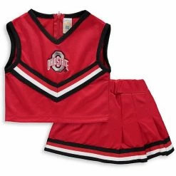 Best reviews of 🌟 Unbranded 👧 Girls Toddler Scarlet Ohio State Buckeyes Two-Piece Cheer Set 🥰
