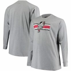 Best Pirce 🎉 Unbranded Men's Profile Heather Gray Ohio State Buckeyes Big & Tall Long Sleeve T-Shirt ⌛