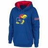 Wholesale 😉 Unbranded 👩 Women's Stadium Athletic Royal Kansas Jayhawks Big Logo Pullover Hoodie 🔔