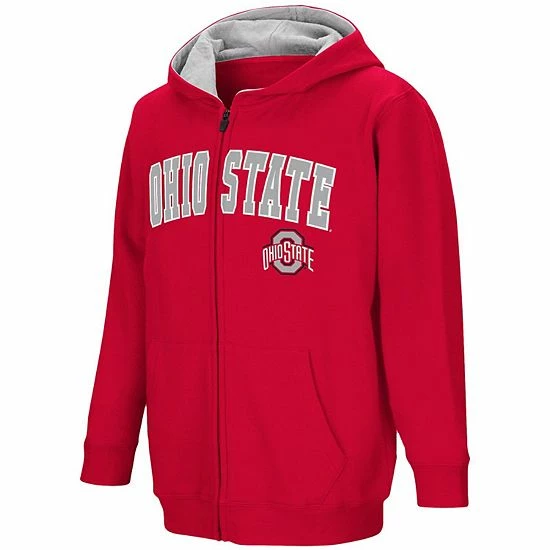 Promo ๐คฉ Unbranded Youth Scarlet Ohio State Buckeyes Arch Logo Full-Zip Hoodie ๐ - Image 3