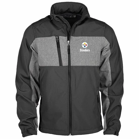 Discount 🧨 Unbranded Men's Dunbrooke Black Pittsburgh Steelers Circle Zephyr Softshell Full-Zip Jacket ❤️