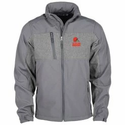 Cheap ⌛ Unbranded Men's Dunbrooke Graphite Cleveland Browns Circle Zephyr Softshell Full-Zip Jacket 🔔