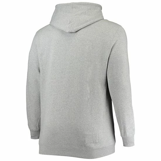 Cheapest ๐ Unbranded Men's Mitchell & Ness Heathered Gray New York Knicks Hardwood Classics Big & Tall Throwback Pullover Hoodie ๐คฉ - Image 4