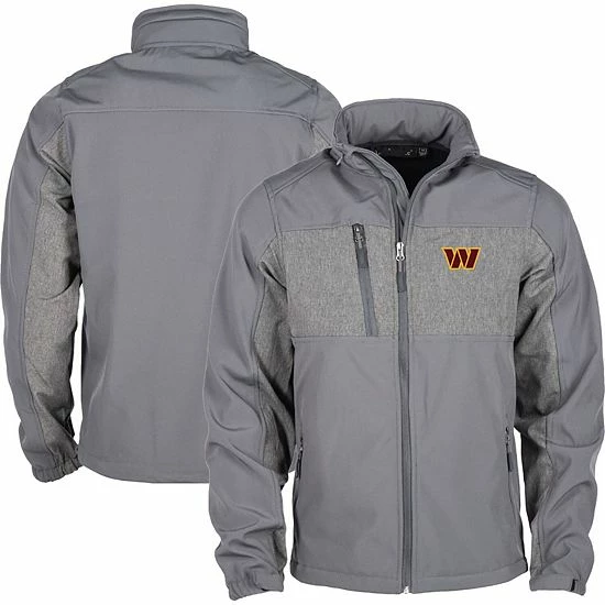 Hot Sale 🤩 Unbranded Men's Dunbrooke Graphite Washington Commanders Zephyr Softshell Full-Zip Jacket 😍 - Image 2